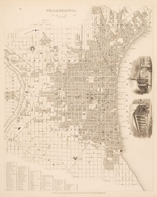 Lot 53 - S. D. U. K. A collection of approximately 95 maps, circa 1840