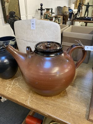 Lot 411 - Studio Pottery. A studio pottery oversized teapot