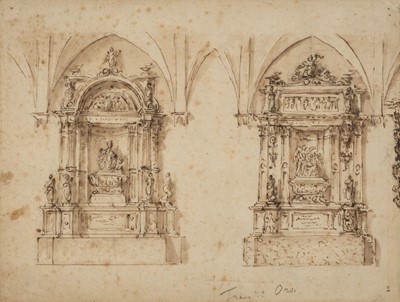 Lot 20 - Orsi (Tranquillo, 1771-1845). Design for a Tomb