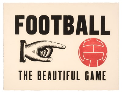 Lot 85 - Football Posters. 8 duplicated wood type football posters 'Football the Beautiful Game'