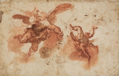 Lot 17 - Piola (Domenico, 1627-1703). Studies of Putti in Flight, pen and ink and wash