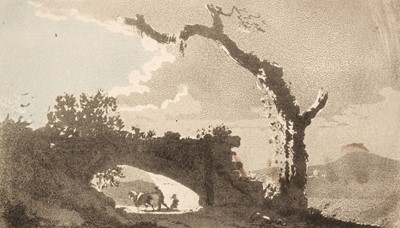 Lot 54 - Sandby (Thomas Paul, active 1770's-1832). Landscape View with a Bridge, experimental aquatint