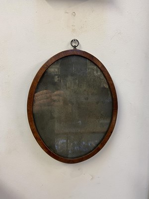 Lot 428 - Mirror. A George III concave novelty glass wall / shaving mirror