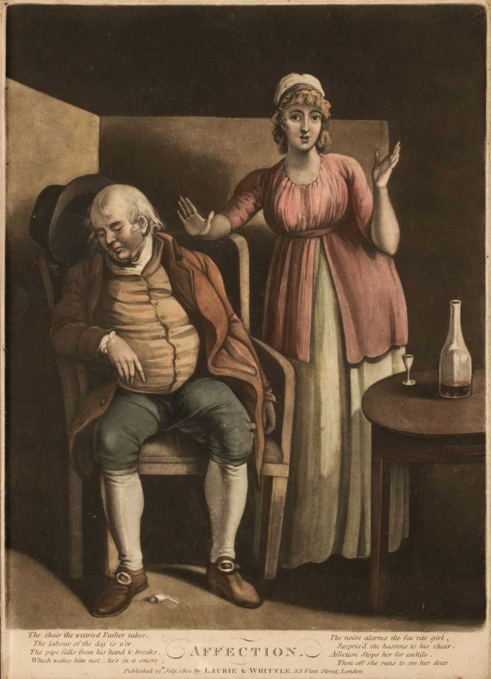 Lot 209 - Mezzotint Drolls. Laurie (R. & Whittle J. publishers). Affection, 20th July 1801