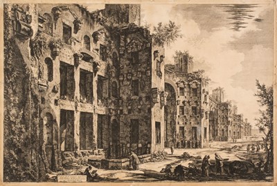 Lot 47 - Piranesi (Giovanni Battista, 1720-1778). Baths of Diocletian, & Villa d'Este, Tivoli, 1773-1774