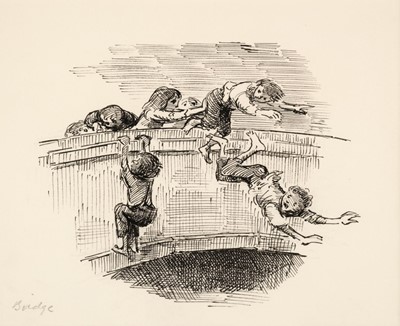 Lot 206 - Ardizzone (Edward, 1900-1979). The Fight on the Bridge, circa 1965