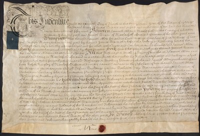 Lot 133 - Cheshire. Lease between Samuel Allen of Macclesfield, Cheshire and Samuel Allen, yeoman, [1759]