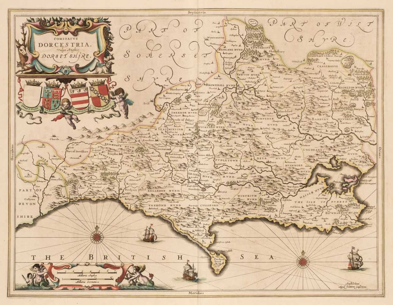 Lot 155 - Dorset. Jansson (Jan). Comitatus Dorcestria vulgo Anglice Dorset Shire, Amsterdam, circa 1650
