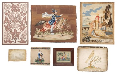 Lot 635 - Needlework. A collection of embroideries and other related items, 18th & 19th century