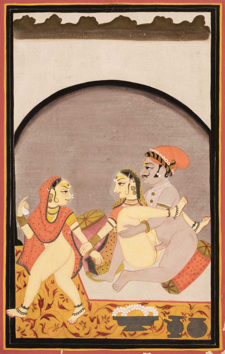 Lot 148 - Rajasthan School. Erotic Scenes, Rajasthan,