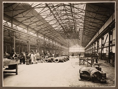 Lot 36 - Dunlop Rubber. A collection of 96 photographs relating to the construction of a new factory, c. 1919-21