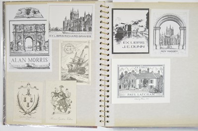 Lot 329 - Bookplates. An album containing 57 bookplates, 18th-20th century