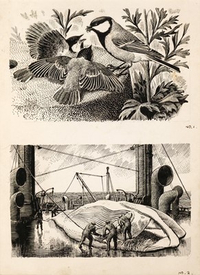 Lot 111 - Tunnicliffe (Charles Frederick, 1901-1979) 2 scraperboard engravings