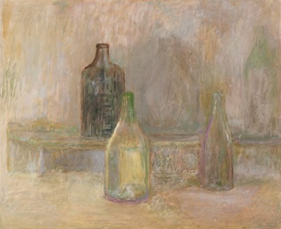 Lot 258 - Stokes (Adrian, 1902-1972). Still Life with Bottles, 1965