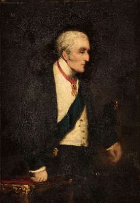 Lot 107 - D'Orsay (Arthur, 1801-1852, after). Duke of Wellington, oil on wood panel..., and one other