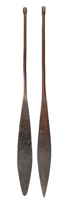 Lot 470 - Tribal Art. South Sea Island hardwood paddles, probably 19th century Maori