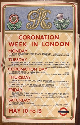 Lot 274 - 1937 George VI. A group of 7 variant coronation posters for King George VI, [1937]