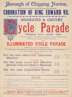 Lot 269 - 1902 Edward VII. A group of 14 letterpress posters relating to the coronation of King Edward VII
