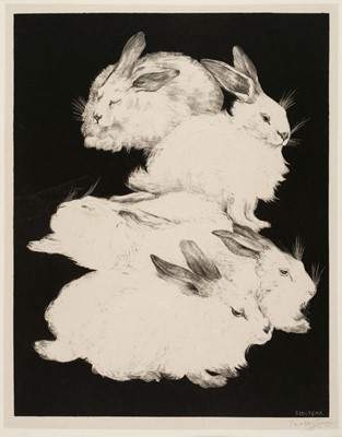 Lot 145 - Hoytema (Theodoor van, 1863-1917). Five Angora Rabbits