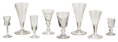 Lot 405 - Glass. A collection of 18th-century and later drinking glasses