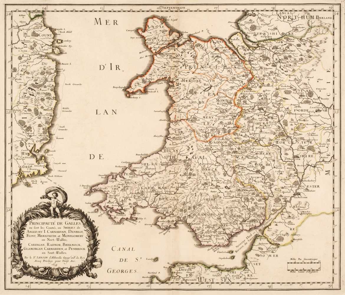 Lot 183 - Wales. Mariette (Pierre & Sanson Nicolas), Principaute de Galles..., Paris 1658