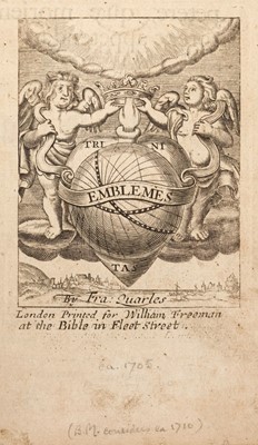 Lot 293 - Quarles (Francis). Emblemes, London: William Freeman, [1709]