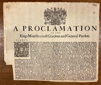 Lot 261 - 1685 James II. A Proclamation of the Kings Majestys most Gracious and General Pardon... , 1685