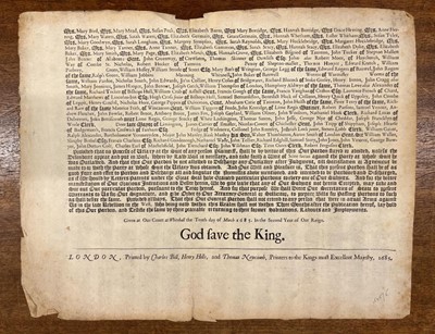 Lot 261 - 1685 James II. A Proclamation of the Kings Majestys most Gracious and General Pardon... , 1685