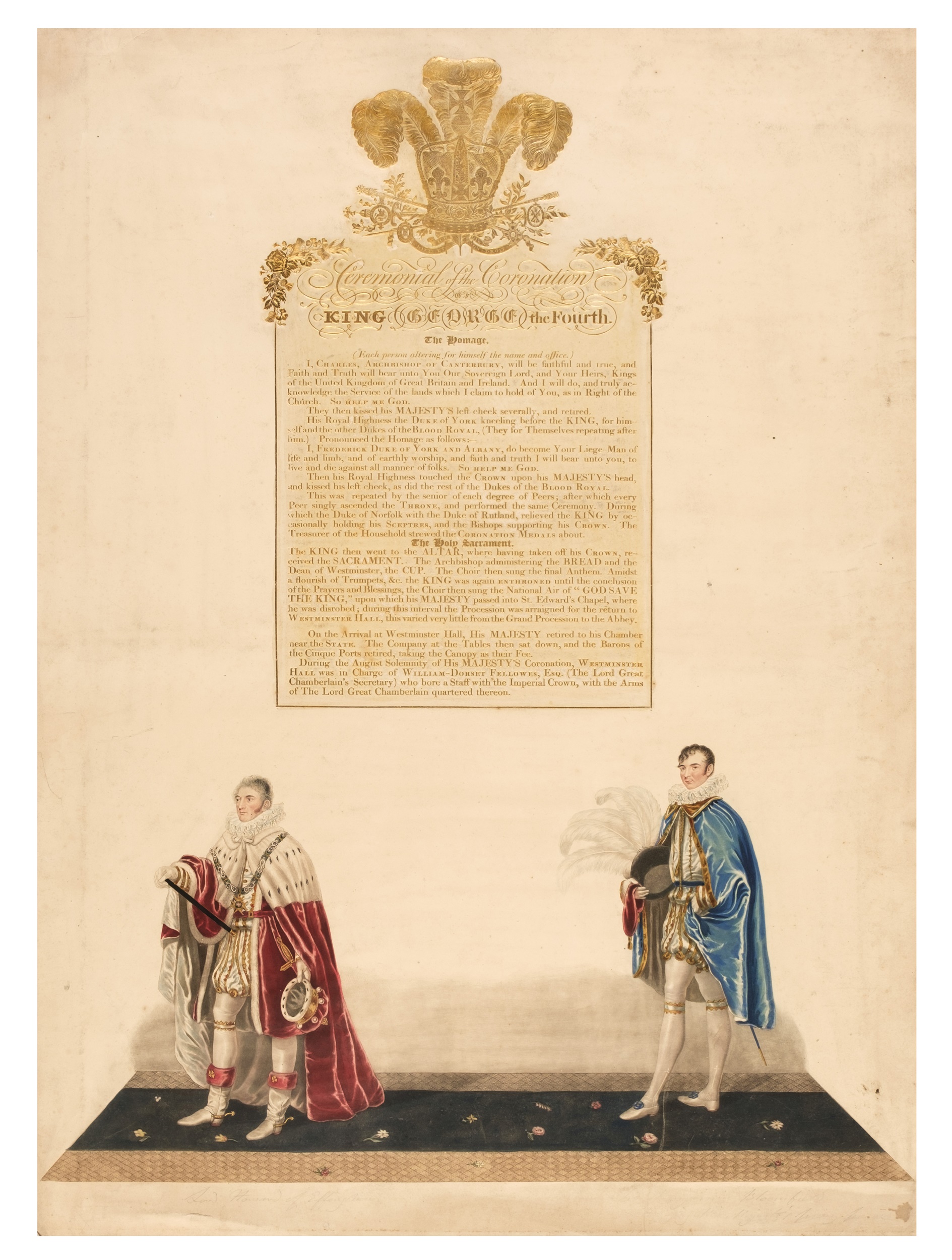 Lot 263 - 1823 George IV. Ceremonial of the Coronation