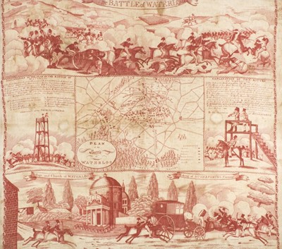 Lot 631 - Handkerchief. The Battle of Waterloo, circa 1815