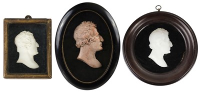 Lot 563 - Duke of Wellington. A Victorian white marble cameo and others