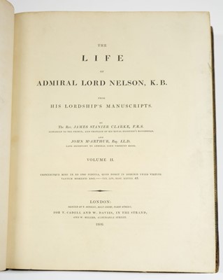 Lot 309 - Clarke (James). The Life of Admiral Lord Nelson, 2 volumes, 1st edition, 1809