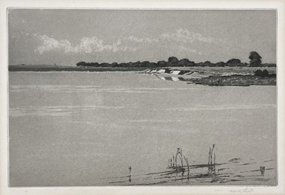 Lot 147 - Short (Frank, 1857-1945). A Silver Tide (High Tide at the Head of Bosham Harbour)