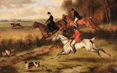 Lot 88 - Wheeler (Alfred, 1852-1932). A set of four Hunting Scenes, oil on canvas