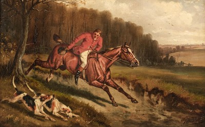 Lot 88 - Wheeler (Alfred, 1852-1932). A set of four Hunting Scenes, oil on canvas