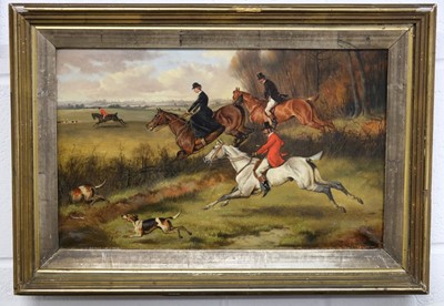 Lot 88 - Wheeler (Alfred, 1852-1932). A set of four Hunting Scenes, oil on canvas