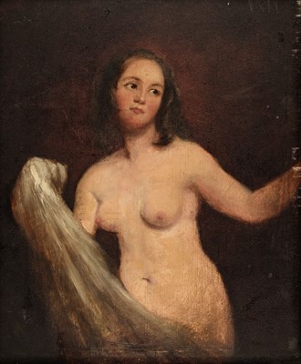 Lot 77 - Manner of Théodore Chassèriau (1819-1856). Young nude woman