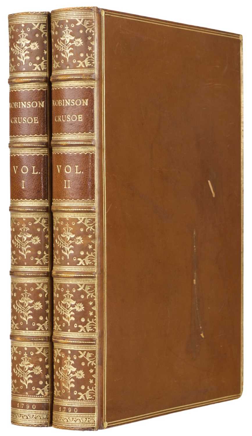 Lot 300 - Defoe (Daniel). The Life and Strange Surprizing Adventures of Robinson Crusoe, 2 volumes, 1790