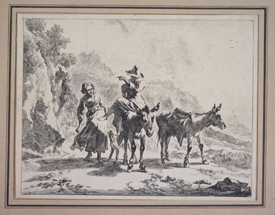 Lot 40 - Visscher (J., 1633/34-1712). Pastoral Landscapes, after Nicolaes Berchem, etchings, 1660