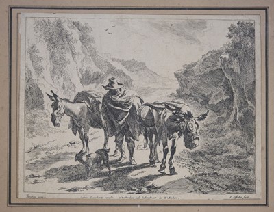 Lot 40 - Visscher (J., 1633/34-1712). Pastoral Landscapes, after Nicolaes Berchem, etchings, 1660