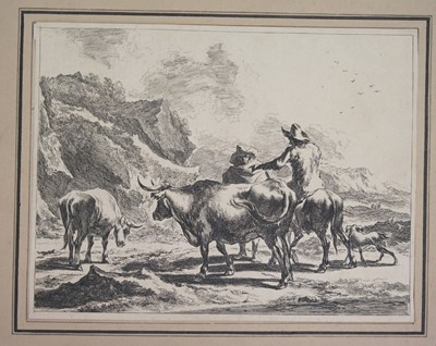 Lot 40 - Visscher (J., 1633/34-1712). Pastoral Landscapes, after Nicolaes Berchem, etchings, 1660