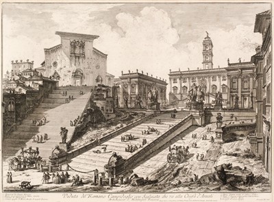 Lot 45 - Piranesi (Giovanni Battista, 1720-1778). Spanish Steps, Rome, etching