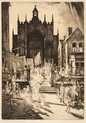 Lot 364 - Adamson (George Worsley, 1913-2005). Whit Monday, St. Mary's, Wigan, 1947, etching