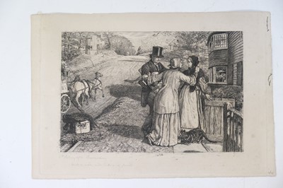 Lot 135 - Holman Hunt (William, 1827-1910). A Day in the Country, 1865, etching, proof