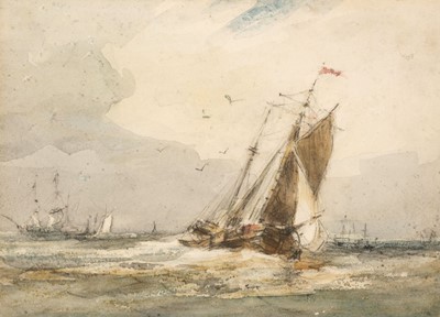 Lot 101 - Chambers (George, 1803-1840). Shipping off the coast, Whitby