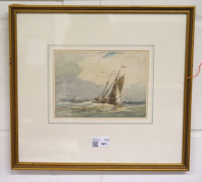 Lot 101 - Chambers (George, 1803-1840). Shipping off the coast, Whitby
