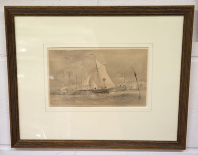 Lot 101 - Chambers (George, 1803-1840). Shipping off the coast, Whitby