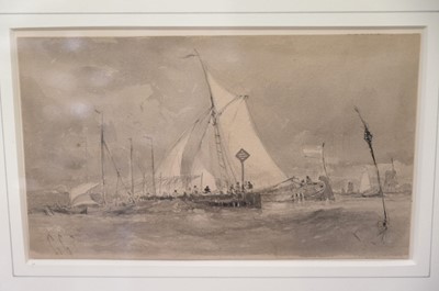 Lot 101 - Chambers (George, 1803-1840). Shipping off the coast, Whitby