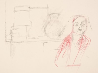 Lot 196 - Coldstream (William, 1908-1987). Woman by a Sideboard, pencil