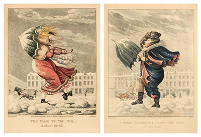 Lot 244 - Hunt (George). 'A Merry Christmas & A Happy New Year in London..., 1827